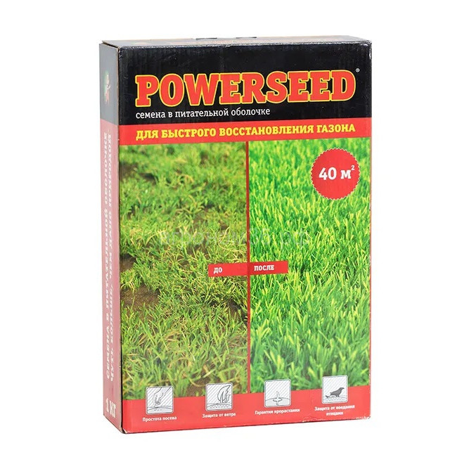 Семена газона в питательной оболочке "Powerseed" 1кг (Green Meadow) фото 1 &mdash; Интернет-магазин 
